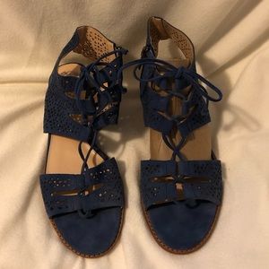 Vince Camuto Retana Leather Upper Laceup Sandal